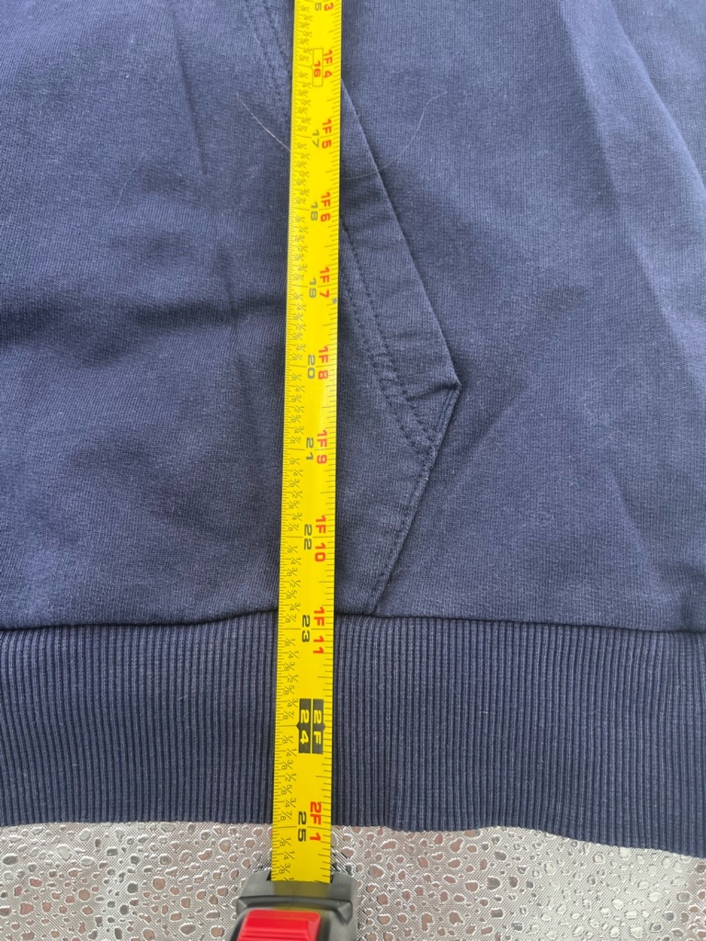 Puma Men’s Navy Crewneck Hoodie with White Logo - Picture 7 of 8